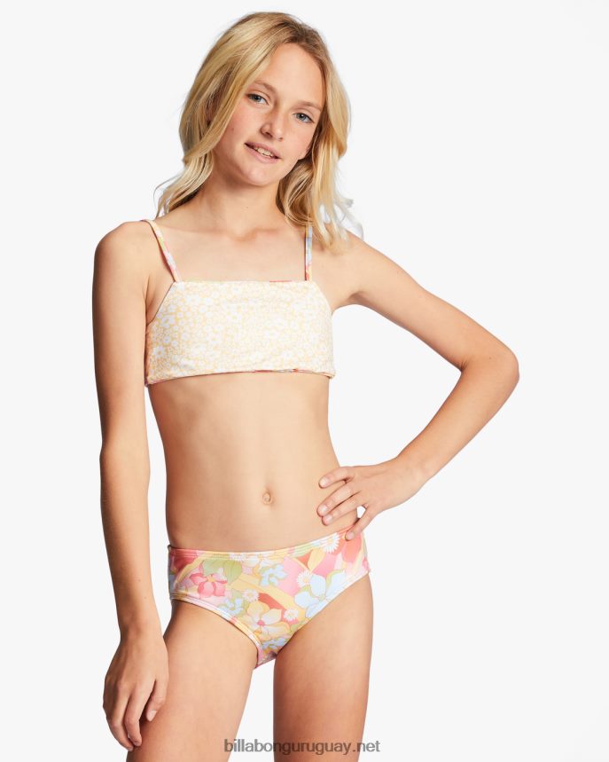 4-16 sunbeams forever conjunto de baño reversible de dos piezas chicas multi DR68442727 Billabong