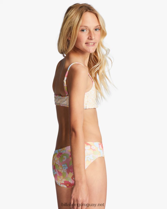 4-16 sunbeams forever conjunto de baño reversible de dos piezas chicas multi DR68442727 Billabong