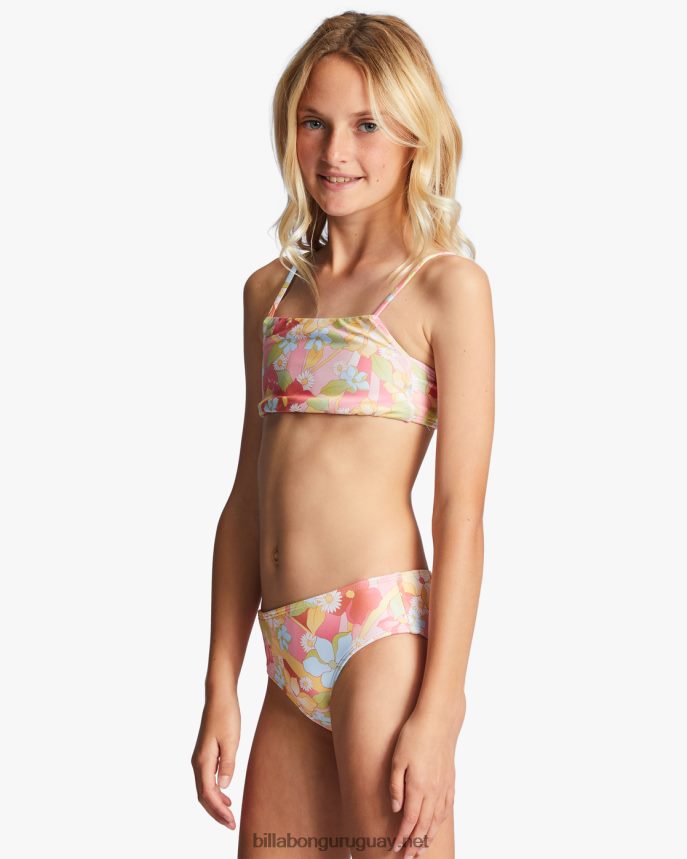 4-16 sunbeams forever conjunto de baño reversible de dos piezas chicas multi DR68442727 Billabong