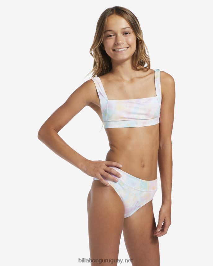 4-16 tiempo para traje de baño de dos piezas con tanque teñido anudado chicas multi DR68442730 Billabong