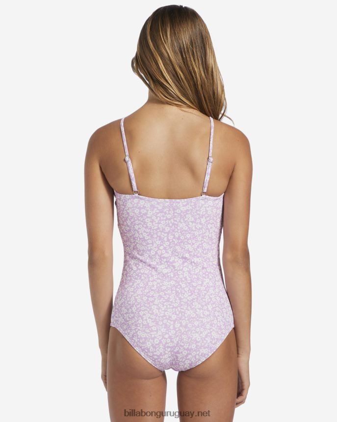 4-16 traje de baño de una pieza con flores chicas sueño lila DR68442758 Billabong