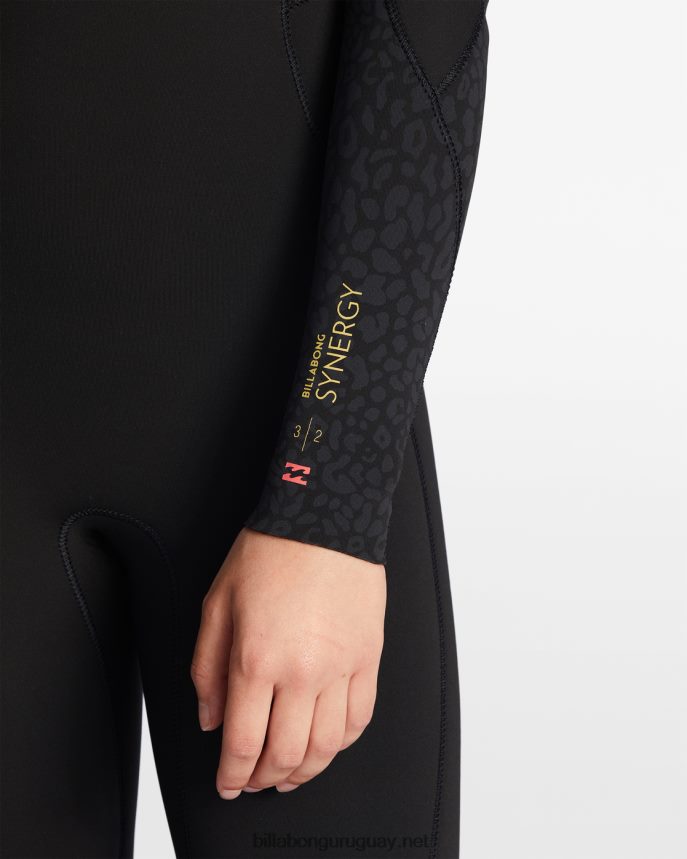 Traje de neopreno completo 4/3 Synergy con cremallera en la espalda chicas negro salvaje DR68442695 Billabong