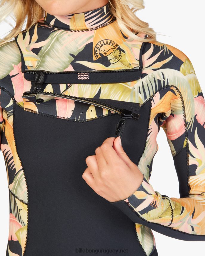 Traje de neopreno completo con cremallera en el pecho 4/3 salty dayz chicas noche de la selva DR68442703 Billabong