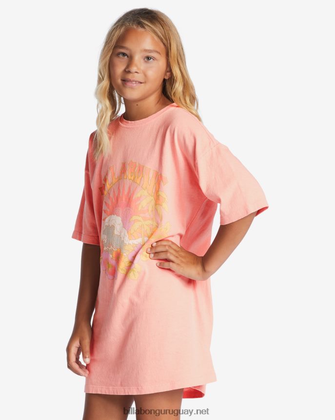 4-16 vestido de camiseta de niño verdadero chicas suave y melocotón DR68442616 Billabong