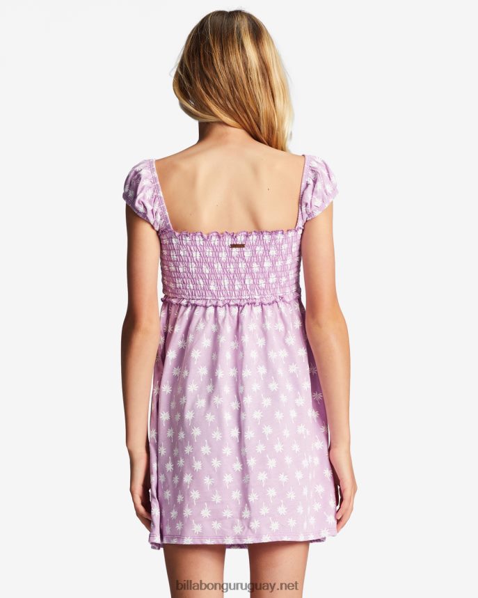 4-16 vestido tropical femenino chicas sueño lila DR68442732 Billabong