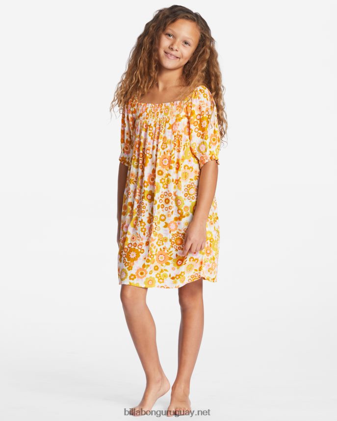 vestido babydoll sintiéndose dulce chicas piel de naranja DR68442652 Billabong