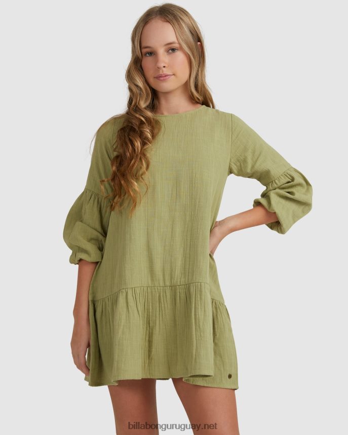 vestido de manga larga mini deseos chicas palta DR68442795 Billabong