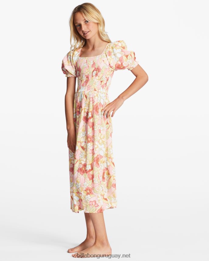vestido midi primavera 4-16 chicas guiño rosa DR68442799 Billabong