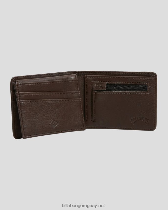 billetera con doble pliegue line up hombres grano de java DR6844843 Billabong