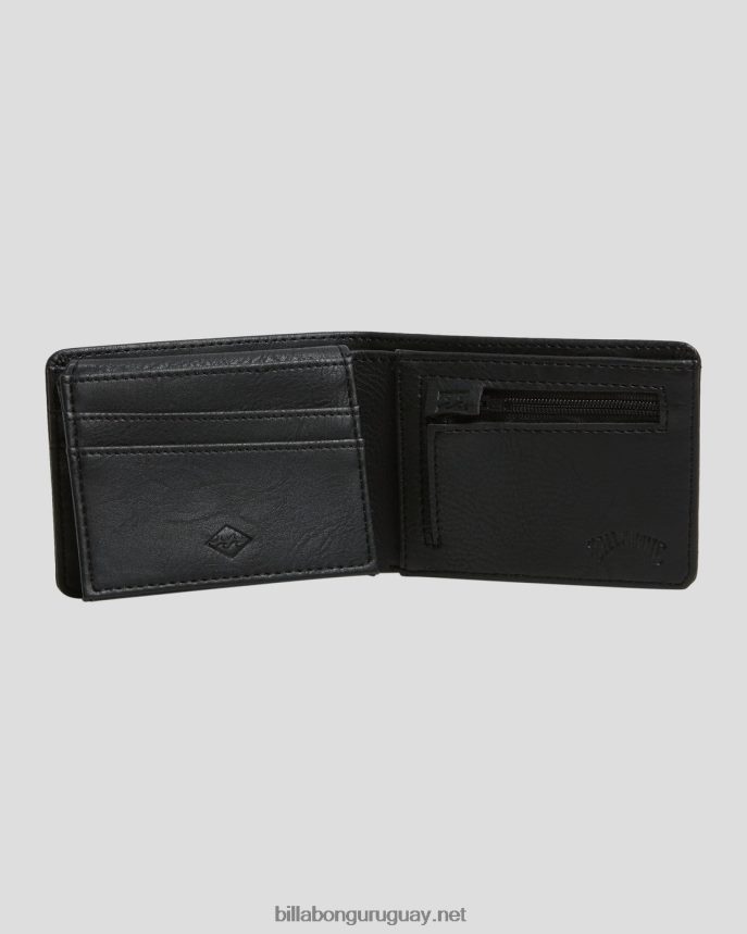 billetera con doble pliegue line up hombres negro DR6844842 Billabong