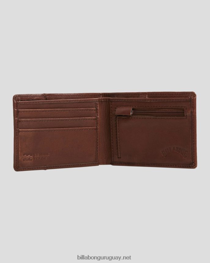 cartera de dos pliegues slim Downtown hombres grano de java DR6844844 Billabong