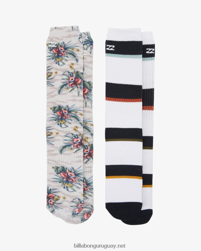 Pack de 2 pares de calcetines Jungle Crew hombres multi DR6844749 Billabong
