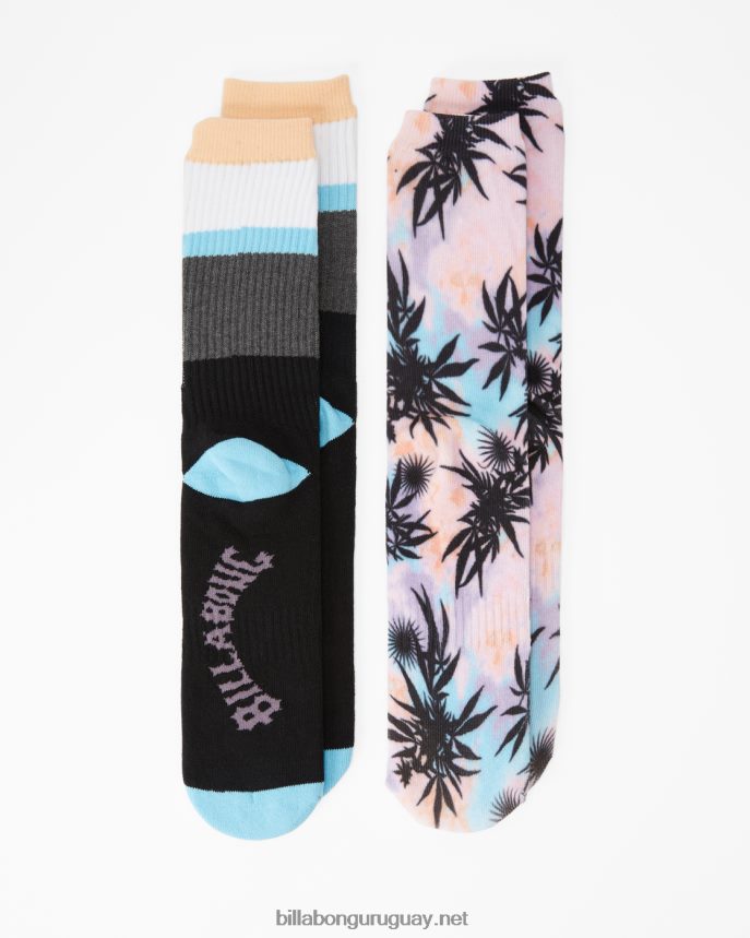 Pack de 2 pares de calcetines tie-dye hombres multi DR6844738 Billabong