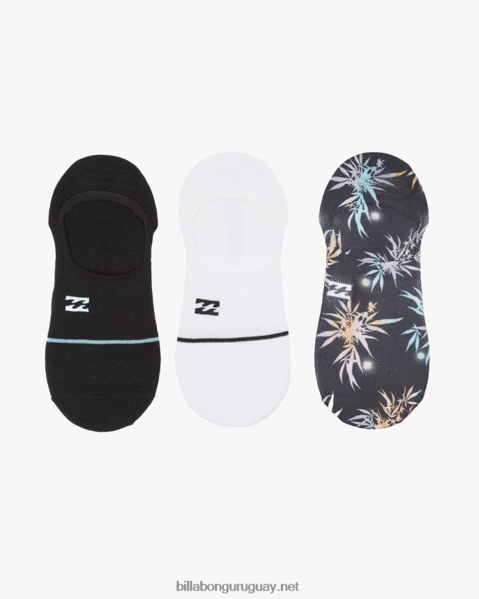 Pack de 3 calcetines invisibles multicolor hombres negro DR6844757 Billabong