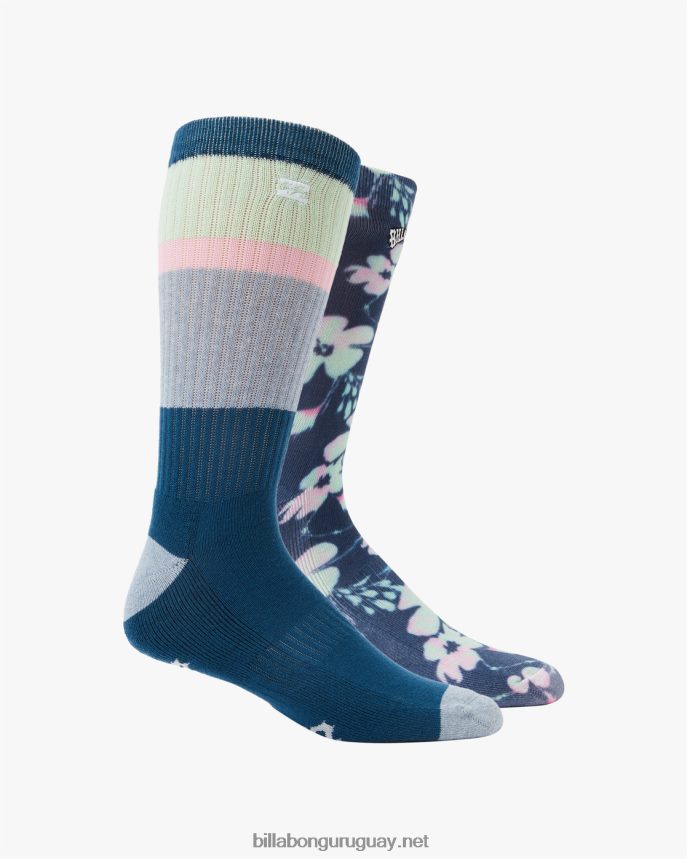 paquete de 2 calcetines de medianoche hombres Armada DR6844726 Billabong