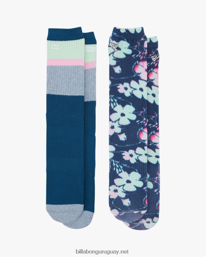 paquete de 2 calcetines de medianoche hombres Armada DR6844726 Billabong