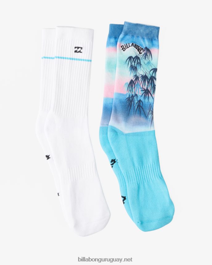 paquete de 2 pares de calcetines tie-dye hombres azul DR6844711 Billabong