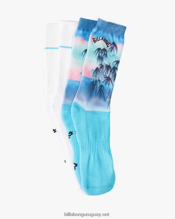 paquete de 2 pares de calcetines tie-dye hombres azul DR6844711 Billabong