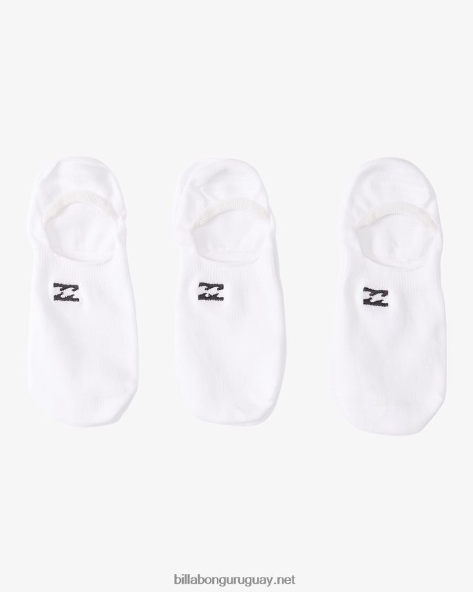paquete de 3 pares de calcetines invisibles básicos hombres blanco DR6844704 Billabong