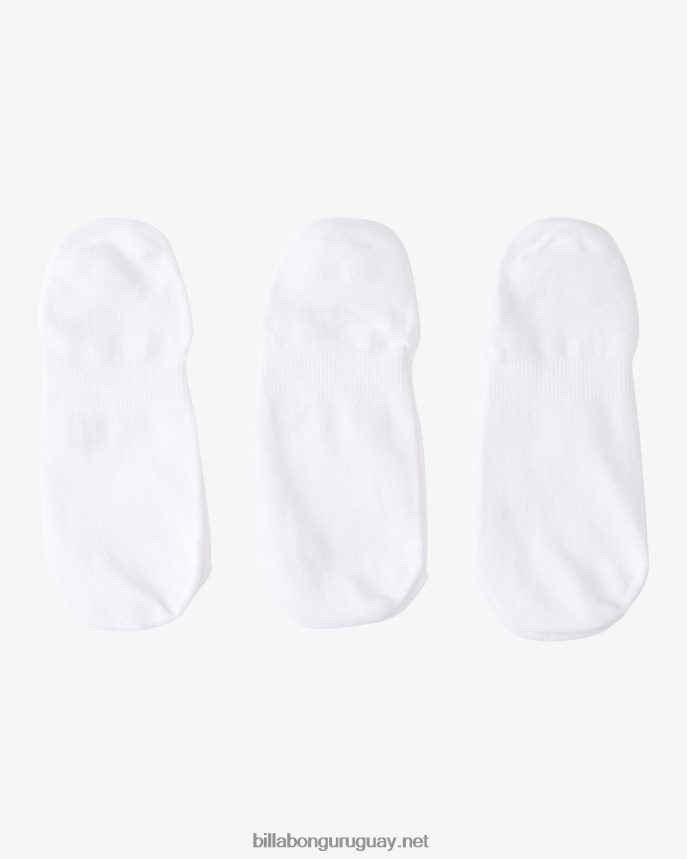 paquete de 3 pares de calcetines invisibles básicos hombres blanco DR6844704 Billabong