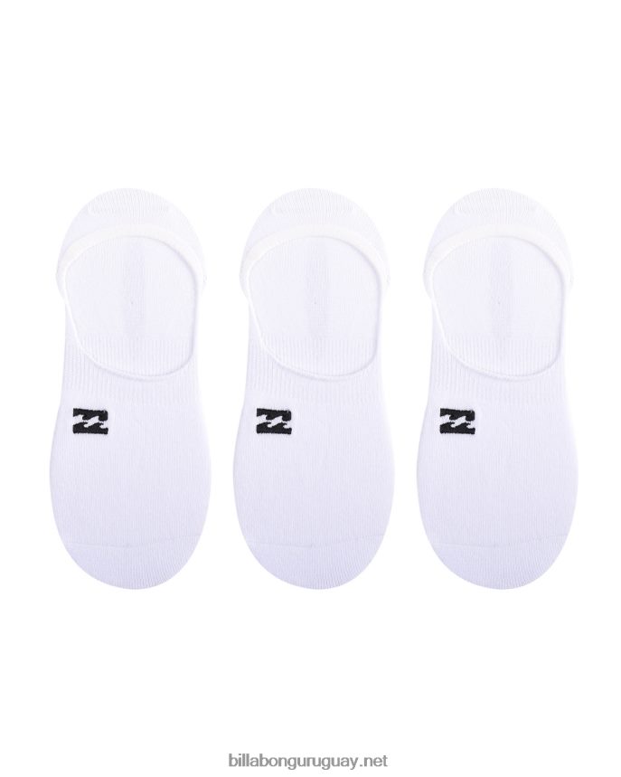 paquete de 3 pares de calcetines invisibles básicos hombres blanco DR6844704 Billabong