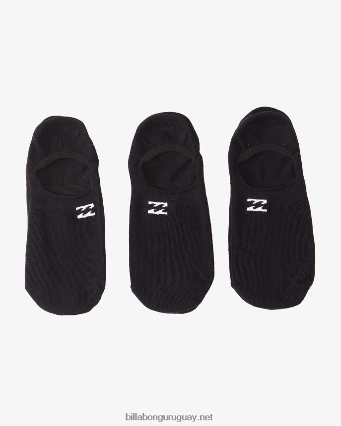 paquete de 3 pares de calcetines invisibles básicos hombres negro DR68442821 Billabong