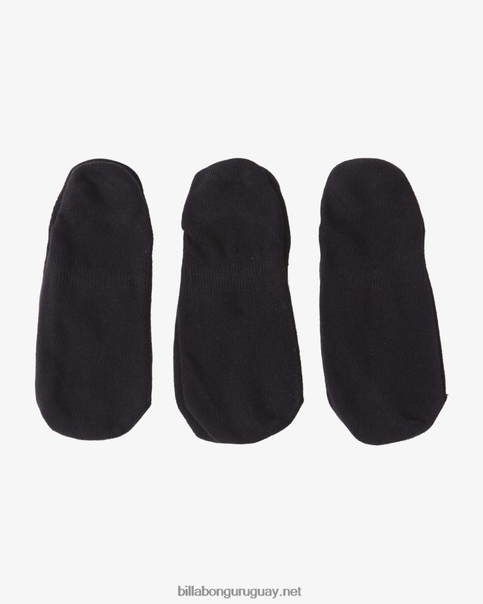 paquete de 3 pares de calcetines invisibles básicos hombres negro DR68442821 Billabong