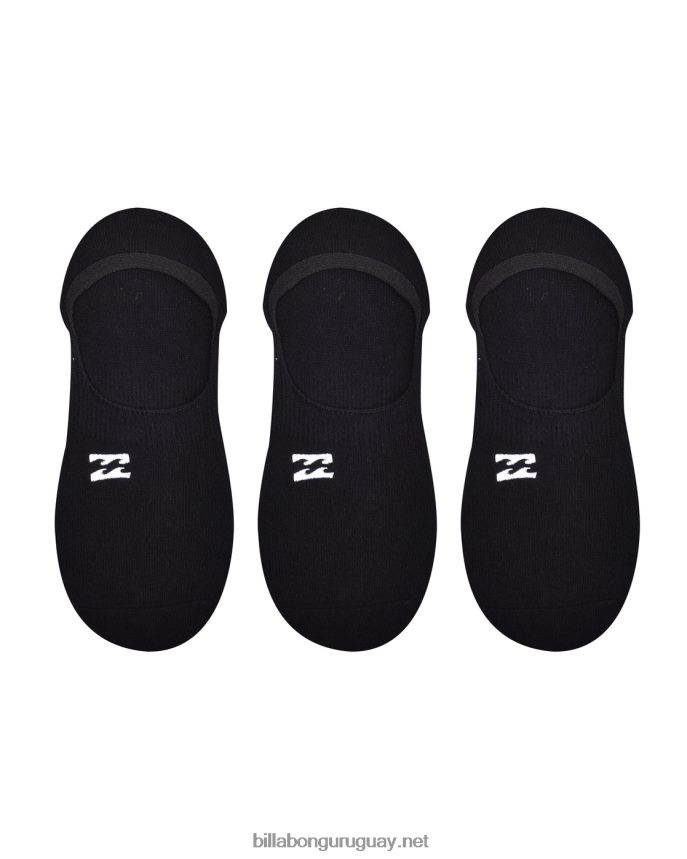 paquete de 3 pares de calcetines invisibles básicos hombres negro DR68442821 Billabong