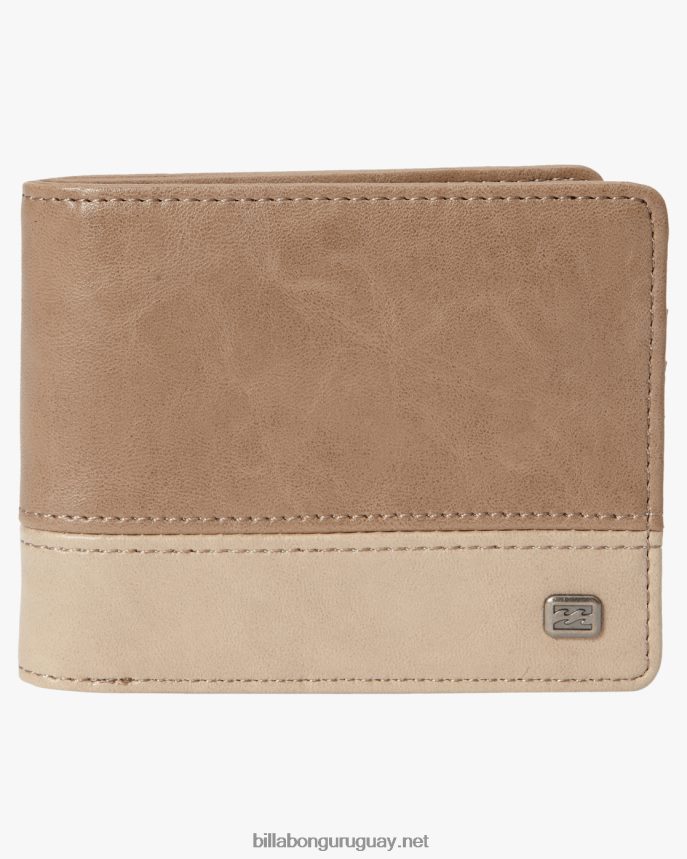 cartera de dos pliegues de piel sintética hombres arcilla DR6844817 Billabong