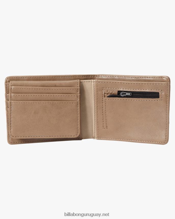 cartera de dos pliegues de piel sintética hombres arcilla DR6844817 Billabong