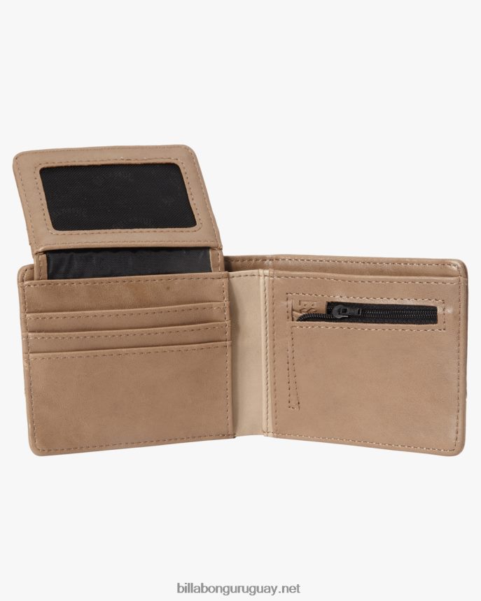 cartera de dos pliegues de piel sintética hombres arcilla DR6844817 Billabong