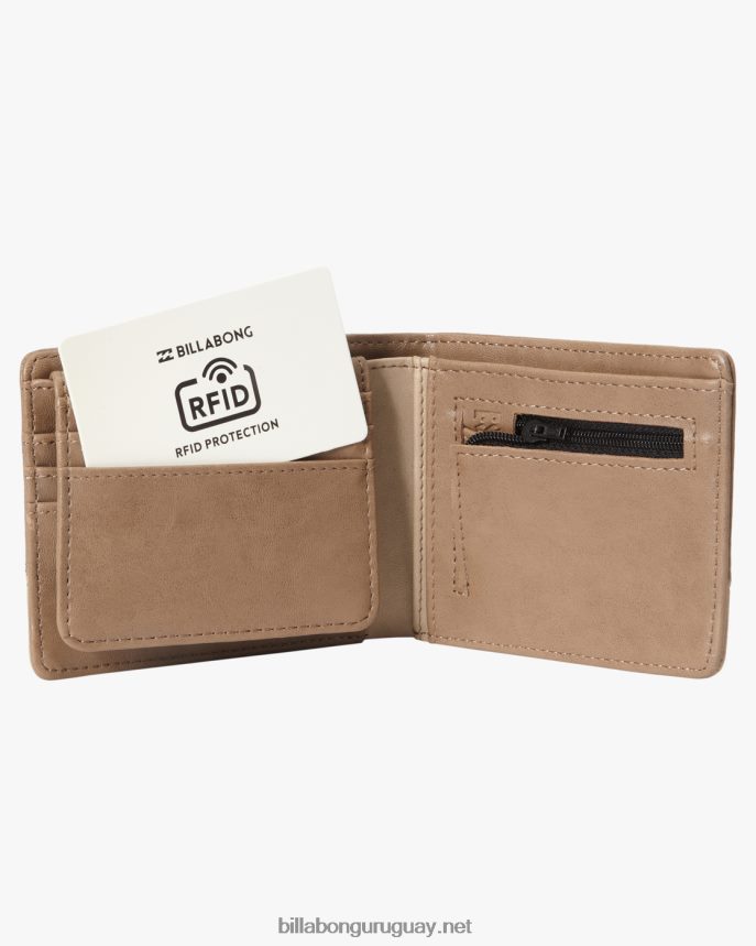 cartera de dos pliegues de piel sintética hombres arcilla DR6844817 Billabong