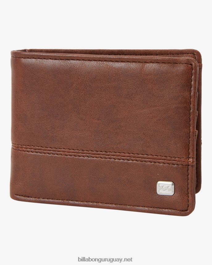 cartera de dos pliegues de piel sintética hombres grano de java DR6844783 Billabong