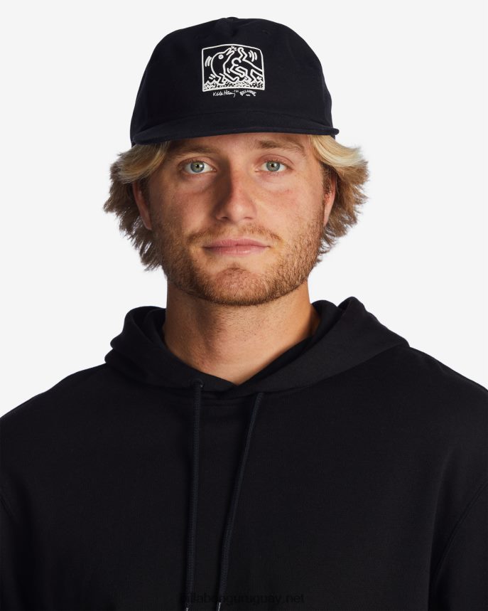 gorra de beisbol de la salvacion de keith haring hombres negro DR6844716 Billabong