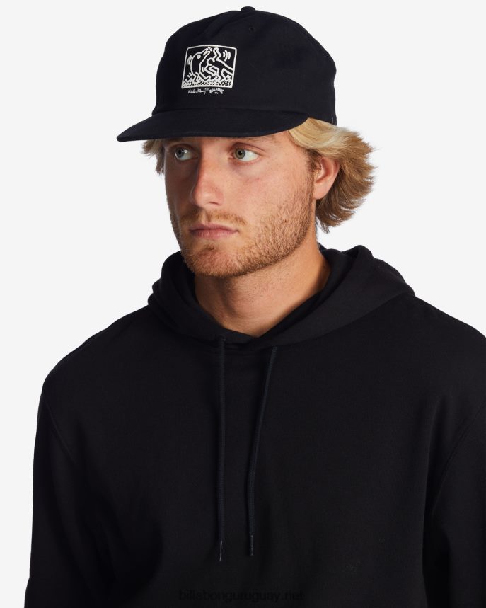 gorra de beisbol de la salvacion de keith haring hombres negro DR6844716 Billabong