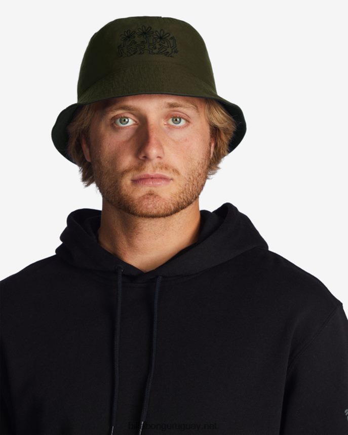 sombrero de pescador reversible jam de keith haring hombres negro militar DR6844709 Billabong