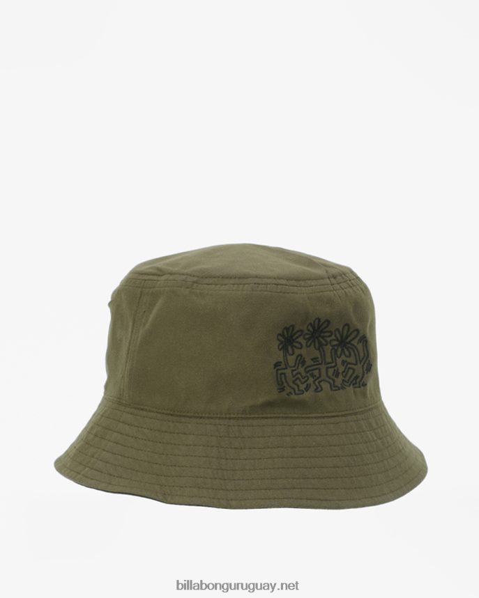 sombrero de pescador reversible jam de keith haring hombres negro militar DR6844709 Billabong