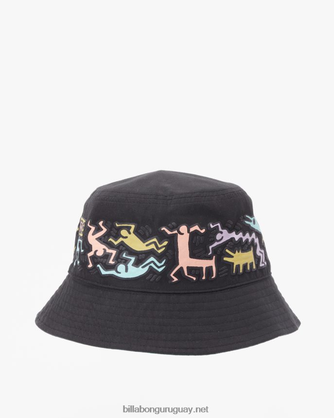 sombrero de pescador reversible jam de keith haring hombres negro militar DR6844709 Billabong