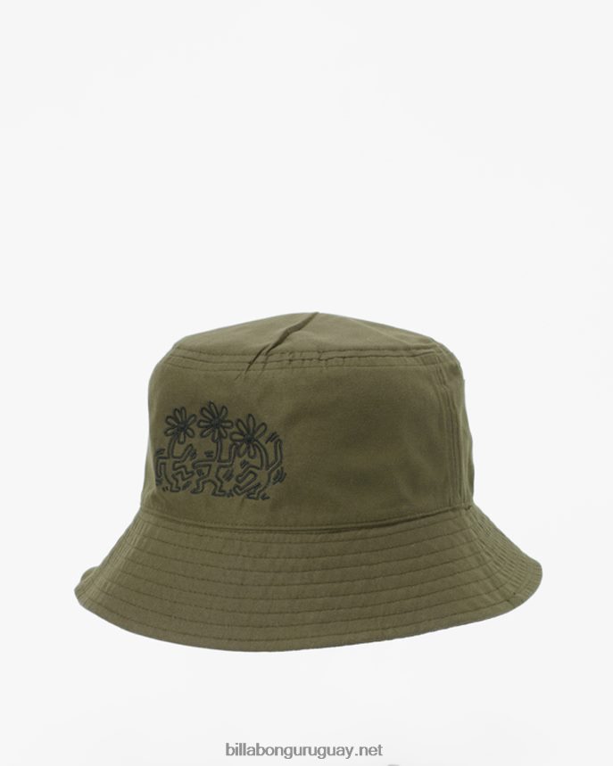 sombrero de pescador reversible jam de keith haring hombres negro militar DR6844709 Billabong