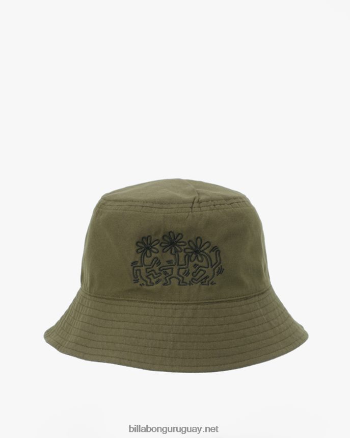 sombrero de pescador reversible jam de keith haring hombres negro militar DR6844709 Billabong