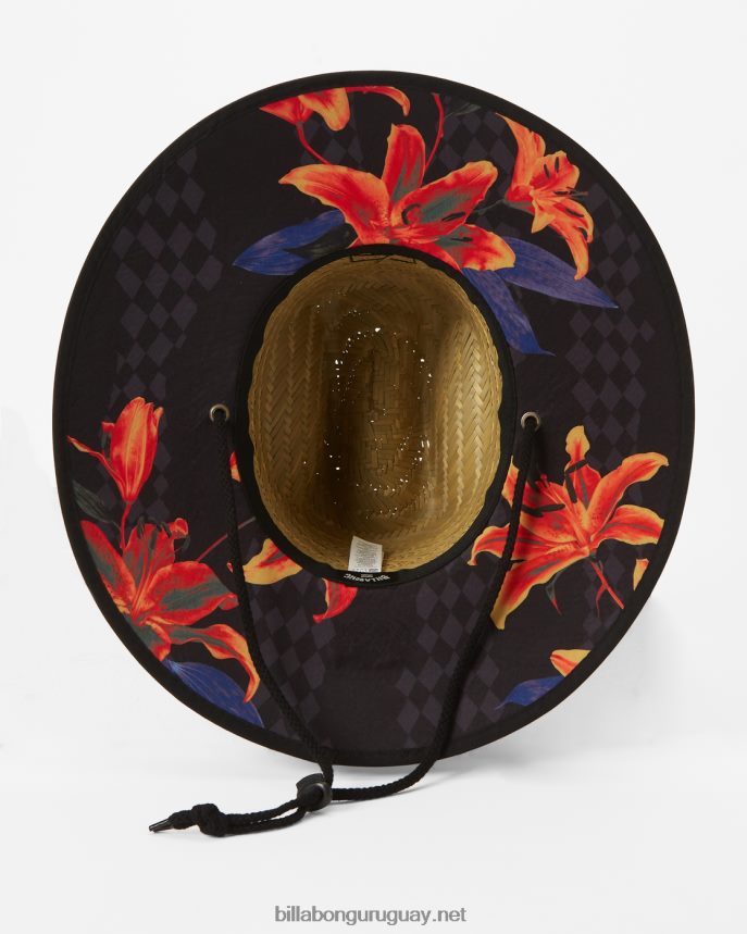 sombrero salvavidas de paja con estampado de mareas hombres carbón DR6844772 Billabong