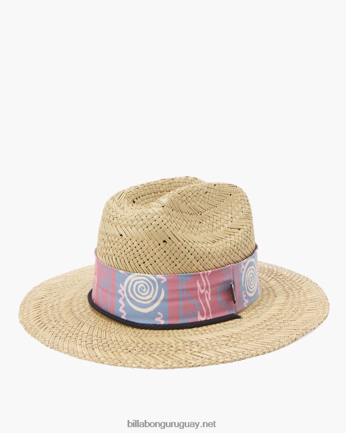 sombrero salvavidas de paja mai tides hombres rojo polvoriento DR6844869 Billabong