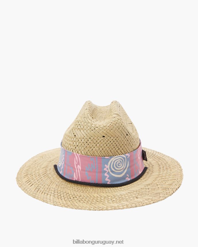 sombrero salvavidas de paja mai tides hombres rojo polvoriento DR6844869 Billabong