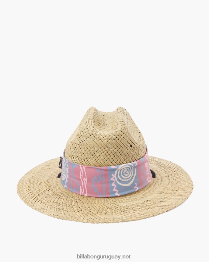 sombrero salvavidas de paja mai tides hombres rojo polvoriento DR6844869 Billabong