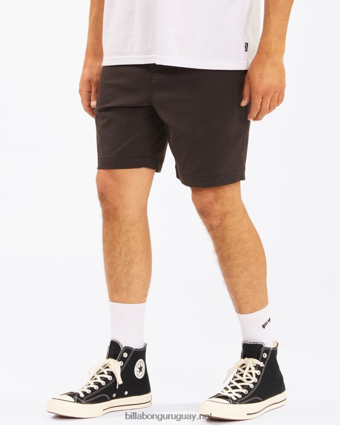 a/div surftrek plus pantalones cortos orgánicos con cintura elástica 19\'\' hombres negro DR6844236 Billabong