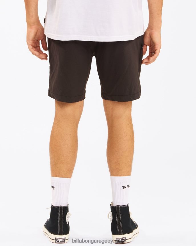 a/div surftrek plus pantalones cortos orgánicos con cintura elástica 19\'\' hombres negro DR6844236 Billabong