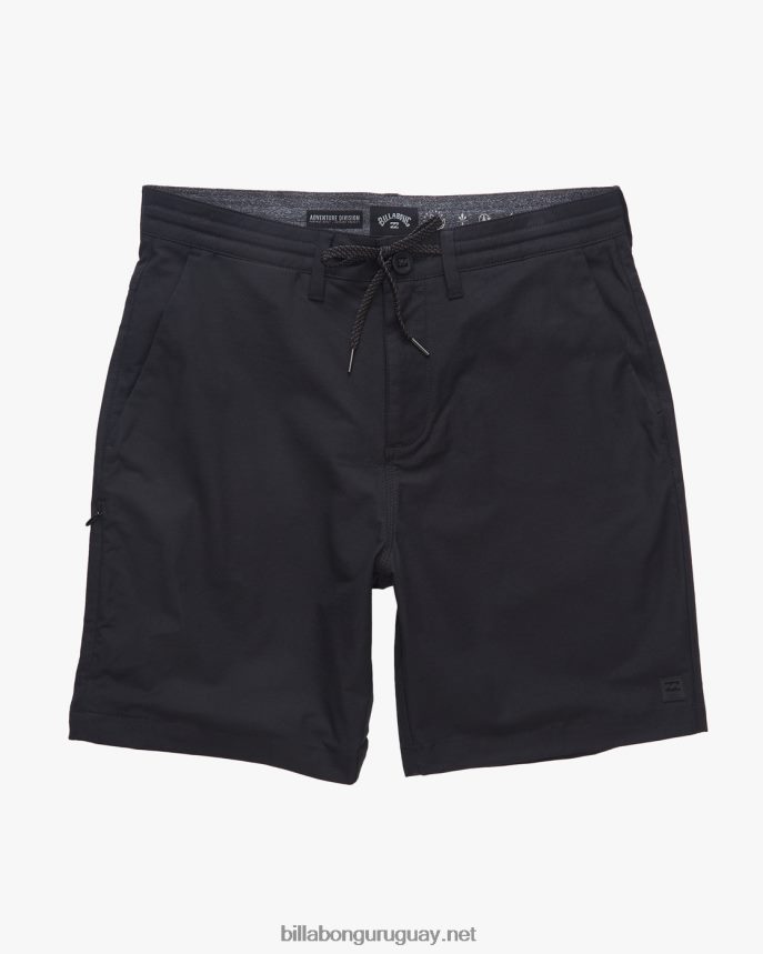 a/div surftrek plus pantalones cortos orgánicos con cintura elástica 19\'\' hombres negro DR6844236 Billabong