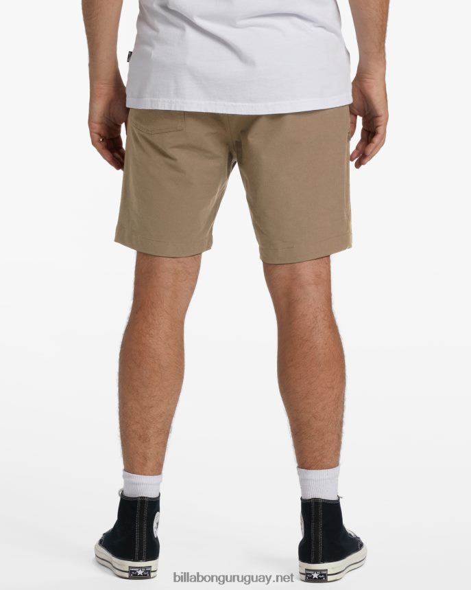 a/div surftrek plus pantalones cortos orgánicos con cintura elástica 19\'\' hombres nuez DR6844235 Billabong
