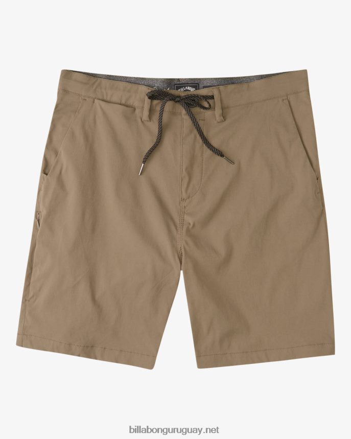 a/div surftrek plus pantalones cortos orgánicos con cintura elástica 19\'\' hombres nuez DR6844235 Billabong