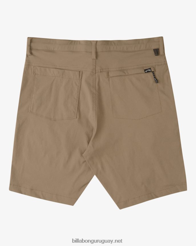 a/div surftrek plus pantalones cortos orgánicos con cintura elástica 19\'\' hombres nuez DR6844235 Billabong